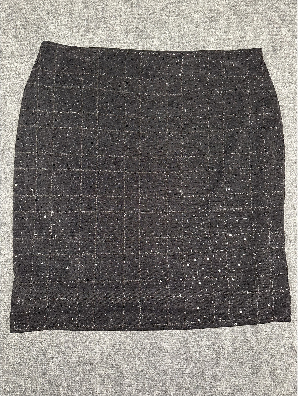 Kasper Black Sparkle Mini Skirt XL